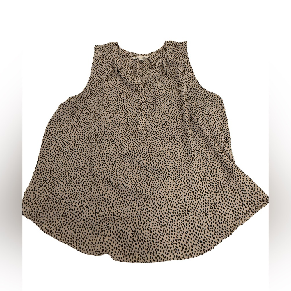 41 Hawthorn Black and Tan Polka Dot Blouse